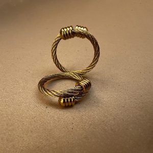 Vintage Fashion Steel Wire & Stainless Steel Adjustable Ring