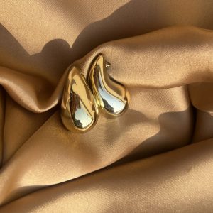 Stainless steel water drop earrings