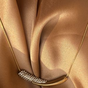 18k Gold Plated Stainless Steel Teardrop Pendant Necklace