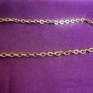 Stainless Steel Gold Color O Shape Cross 3mmChain