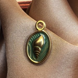 Green conch charm