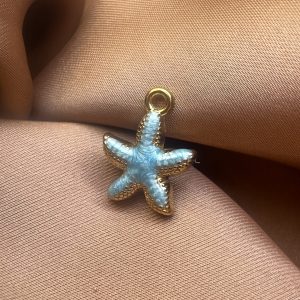 pale blue starfish charm
