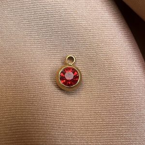 Red Satellite Stone Charm