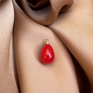 Red Faux Pearl charm