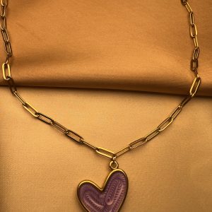Purple Heart necklace